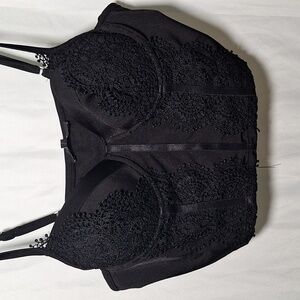Blashe black corset top / bralette with underwire